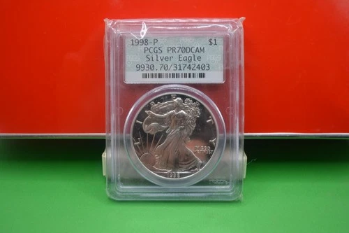 1998 P PCGS PR70 DCAM AMERICAN SILVER EAGLE
