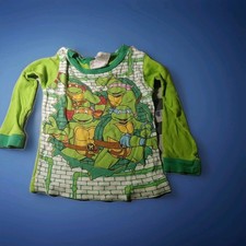 Ninja Turtles Pajama Top Size 4T Long Sleeve Shirt