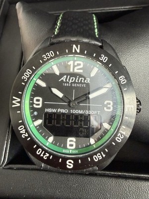 Alpina AlpinerX Kickstarter Edition Watch   Limited Green   Full Set   Very Good