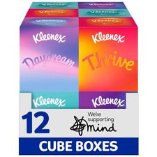 Kleenex� Take a Moment Collection Facial Tissues  Multipack 12 Cube Tissue Bo...