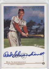 2003 Gallery Hall of Fame Edition Accent Mark Red Schoendienst Auto HOF 0t2