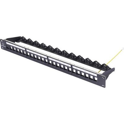 Renkforce RF-6804430 24-Port Network Patchpanel 483mm (19) 1U Black No with
