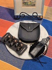 Medieval LARP Leather Belt Pouch Set Cosplay Renaissance Faire Costume Gear