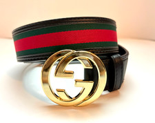 Gucci - MENS BELT Gold Buckle -SIZE 34