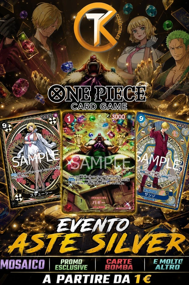 🔥[EVENTO SPECIALE] 🔥ASTE SILVER - ONE PIECE PROMO, MOSAICO,  ANNIVERSARY