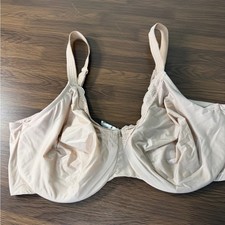 Chantelle Soft Lace Trimmed Full Coverage Bra in Tan Sz 40DD
