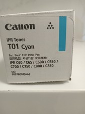 Canon T01 Cyan Toner Genuine OEM NEW Sealed for imagePRESS C600 C650 C700 C75