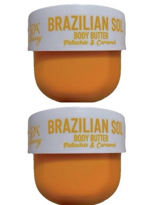 2 Spa Luxury Brazilian Sol Body Butter Pistachio & Caramel 6oz