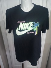 The Nike Tee Black Graphic Shirt Palm Tree Lo...