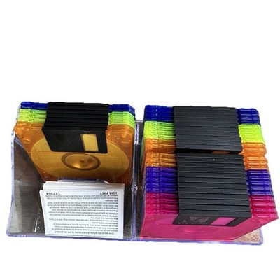 Verbatim DataLife Colors Disks x29 in Storage Case MF 2HD IBM Formatted Labels