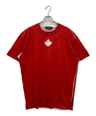 Dsquared2 Men's Red Cotton T-Shirt XL, Slim Fit, Short Sleeve