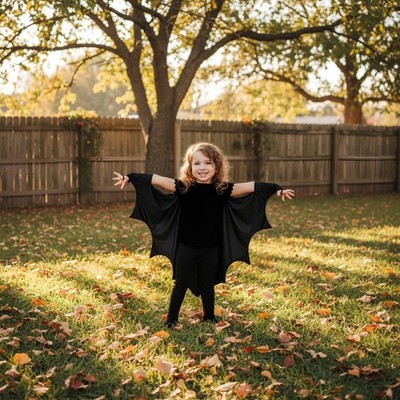 FCMTFV Bat-Ma Kostüm Für Kinder – Mit Umhang & Maske – Superhelden Verkleidung Für Halloween, Geburtstage & Rollenspiele – Jungen & Mädchen