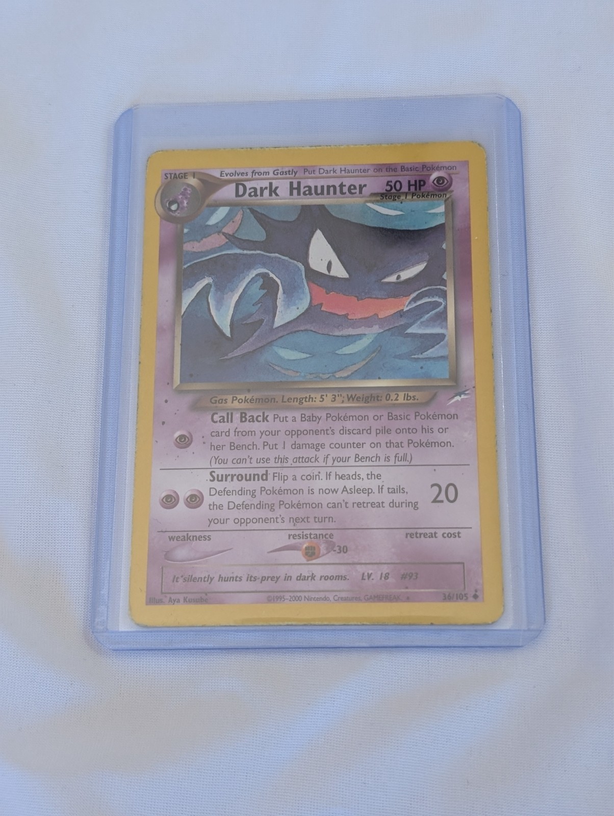 Pokemon Card Dark Haunter #36/105 Neo Destiny Regular Stage 1