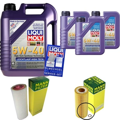LIQUI MOLY, MANN-FILTER MANN Inspektionspaket LIQUI MOLY 8L 5W-40 für BMW X3 3.0d 5er Touring 525d