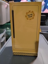 Vintage Wolverine Tin Toy Refrigerator Miniature Kitchen USA Yellow Sunny Suzy