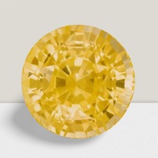 Yellow Sapphire Round Cut Gemstone 0.60 Cts - 6 mm Lustrous Loose Gem 