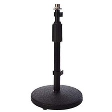 Desktop Microphone Stand - 9"-14" Adjustable Height Desk Mic Holder - Weighte...