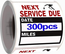 300 Pieces Oil Change Stickers, Service Reminder Labels, Auto Maintenance
