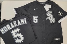 Chicago White Sox MURAKAMI VARGAS PETERS 100 REAL Baseball JERSEY BLACK