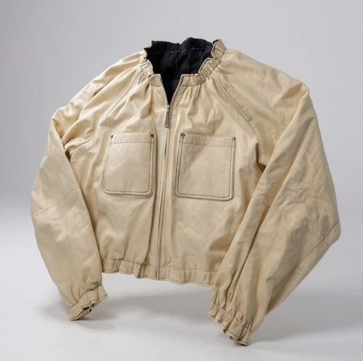 Celine — Authentic CELINE Vintage Leather Jacket FR 36 8 Butter Yellow Lambskin Italy MK