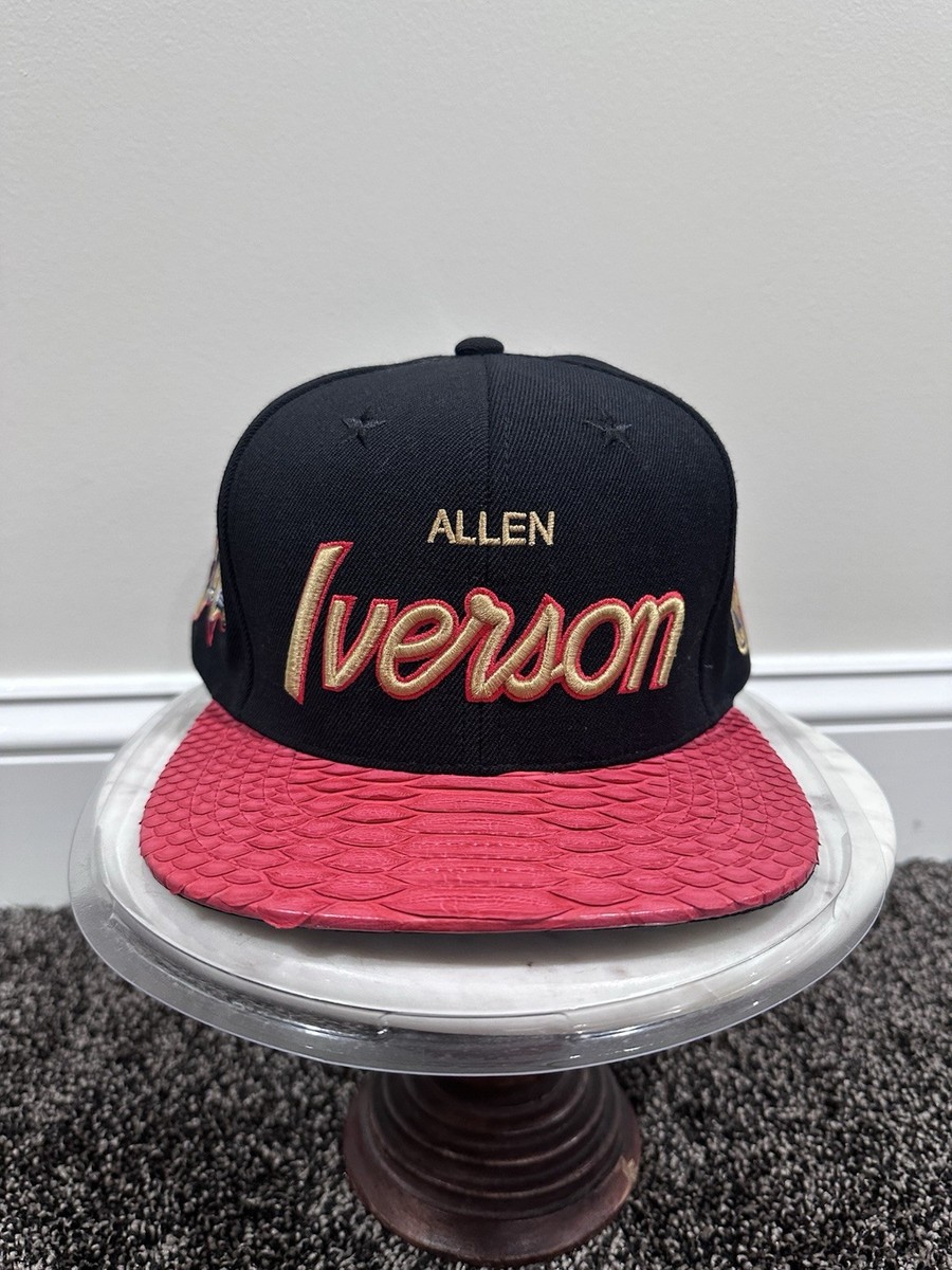Just Don x Mitchell & Ness 76ers Allen Iverson Black Hat | eBay