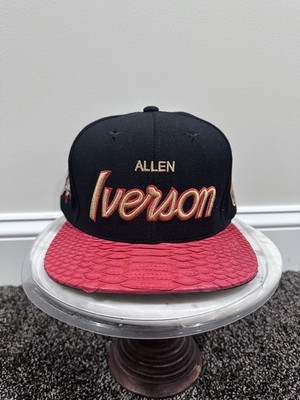 Just Don x Mitchell & Ness 76ers Allen Iverson Black Hat | eBay