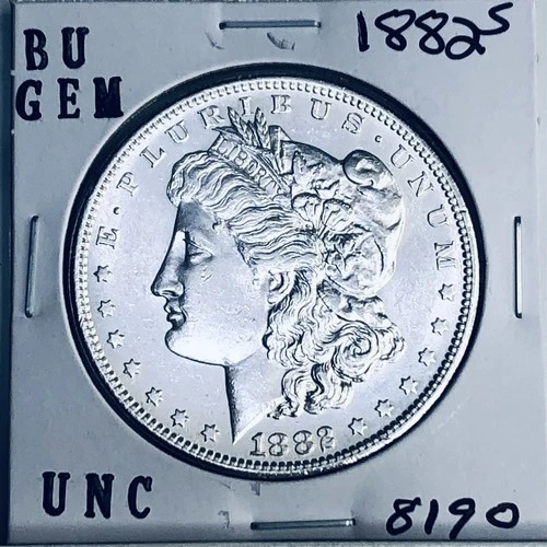 1882 S BU GEM MORGAN SILVER DOLLAR UNC MS+++ U.S. MINT RARE COIN 8190