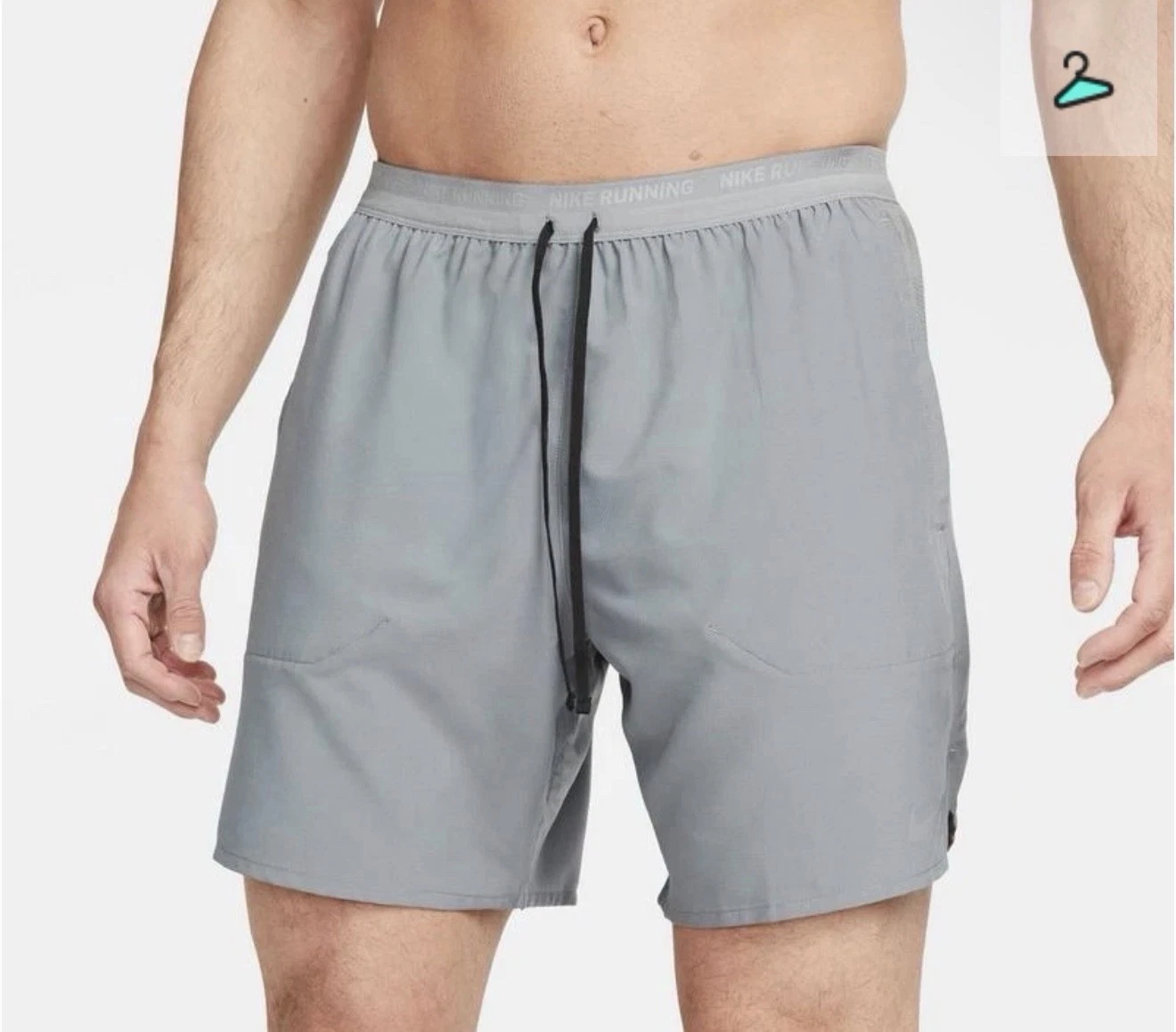 Nike Challenger Men’s 7" Brief-Lined Running Shorts Grey Smoke DV9359-084 Size L