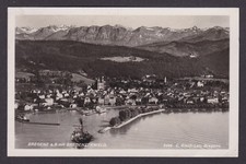 Vintage postcard Bregenz panorama Bodensee steamer Bregenzerwald Austria