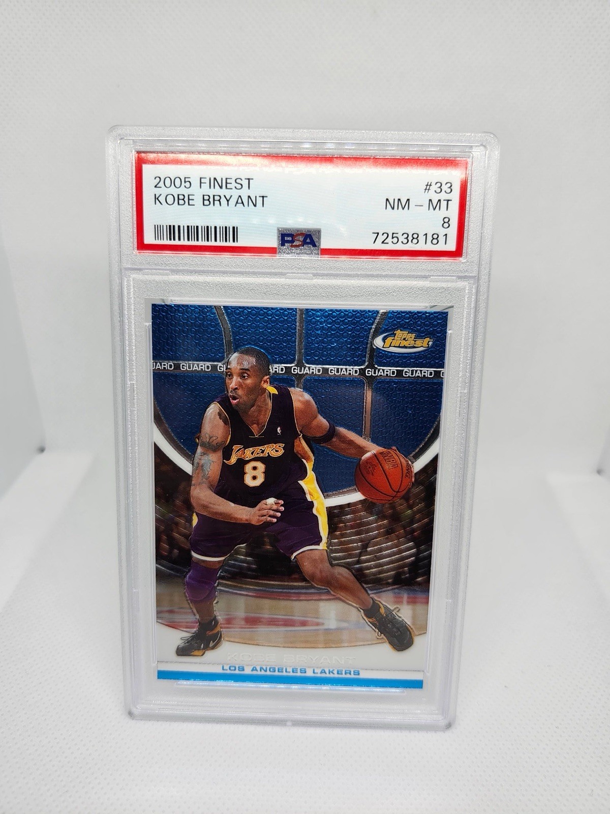 2005-06 Topps Finest Kobe Bryant #33 Lakers HOF Card PSA 8