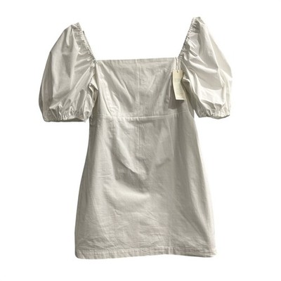 Shore Dress Womens L White Babydoll Milkmaid Puff Sleeve Mini Graduation  Event | eBay