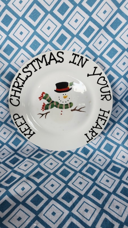 Vintage 1998 “Keep Christmas in Your Heart” Snowman LTD Commodities Plate- NEW