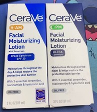 CeraVe Facial Moisturizing Lotion AM+PM With 3 essential ceramides 89ml x2