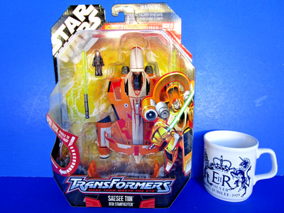 Star Wars Transformers Saesee Tiin Jedi Starfighter Hasbro 2007 Neu in OVP