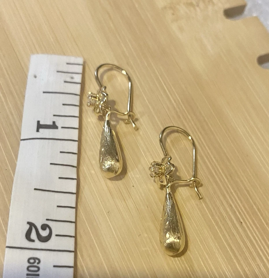 Teardrop Dangle earrings for women 14K Gold Filled - Image 3 of 4