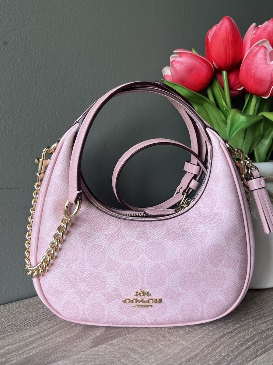 Coach Carmen Mini Crossbody Bag In Signature Canvas/ powder