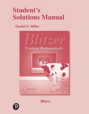 Student Solutions Manual for Thinking Mathematically by Robert Blitzer (English)