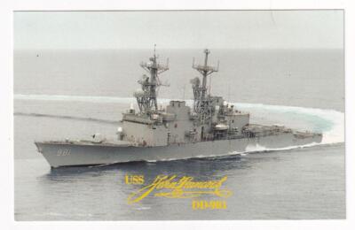 Destroyer USS JOHN HANCOCK DD-981 Navy Ship Postcard S2316