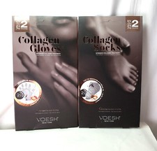 Voesh Deluxe Collagen Gloves Socks with Argan Oil 2 Pair of Each New Sealed
