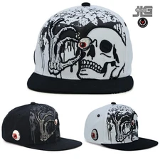 Skull New Leader TL Embroidery Eyeball Snapback Hat Skulls Adult Adjustable Cap