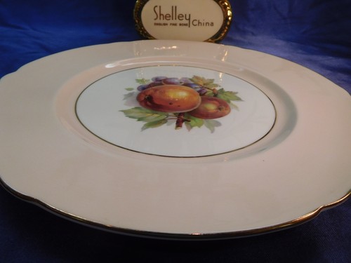 Shelley FRUIT CENTER PINK MIT APFEL 8" TELLER - GOLDRAND # 14208/S9 - Bild 6 von 6