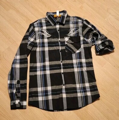 Ag~ile Couture Embroidered Shirt Mens Size M  Button Up