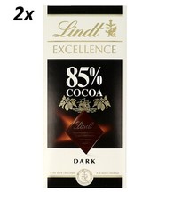 2 x Lindt EXCELLENCE 85 COCOA Dark Chocolate Sweets 100g 3.52oz 