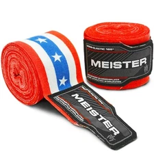 AMERICAN 180" SEMI-ELASTIC HAND WRAPS Meister MMA Handwraps Mexican Boxing NEW