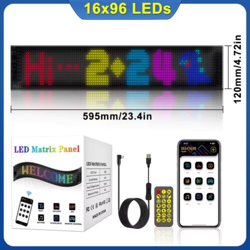 Car LED Sign LED Matrix Pixel Panel DIY Programmable Flexible LED Display - Picture 17 of 17