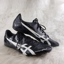 ASICS Hyper Sprint Black Track Field Running Sprinting Spikes Mens Size US 10