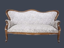 DIVANO LUIGI FILIPPO IN NOCE INTEGRO E ORIGINALE DI EPOCA 800'