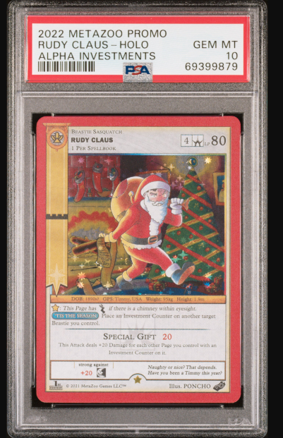 zoo new year’s celebrations psa10 MetaZoo New Year's Celebrations Frogman Holo Christmas Promo