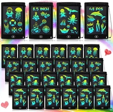 48 Pieces LCD Writing Tablet Doodle Pads Bulk for Kids 8.5 Inch LCD Drawing Boar