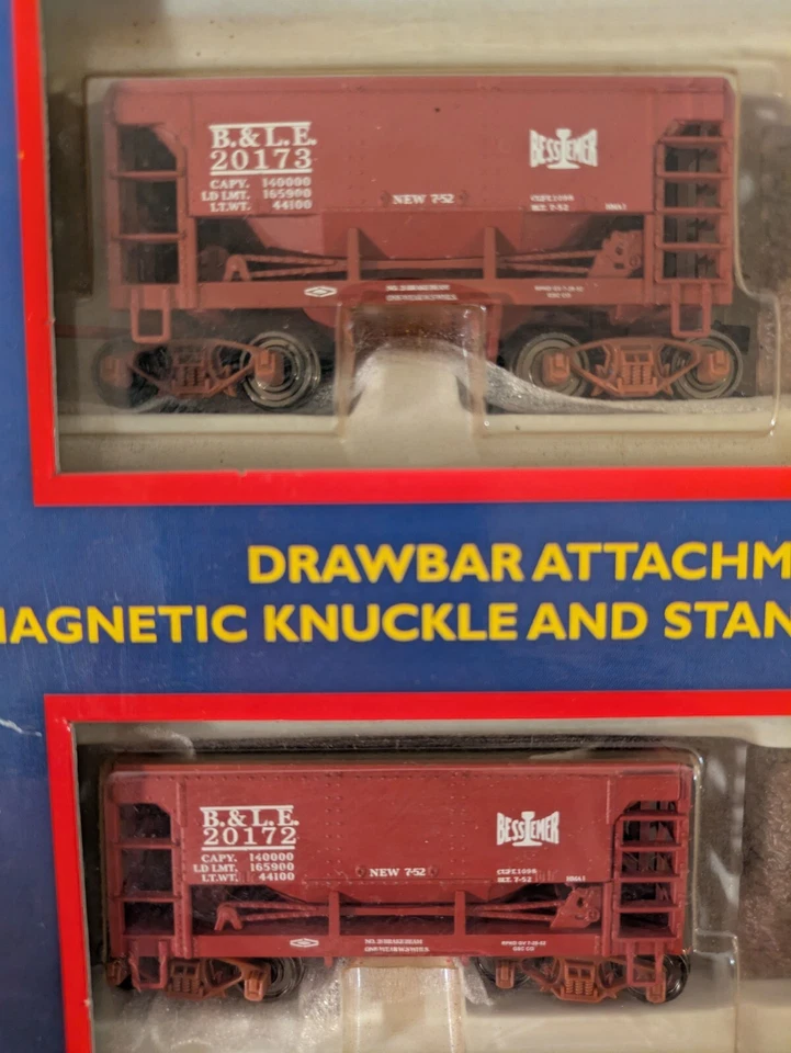 HO 3 Pack U-29 Metal Ore Cars B&LE Bessemer & Lake Erie NIB NOS Item# 3993 - Image 2 of 3